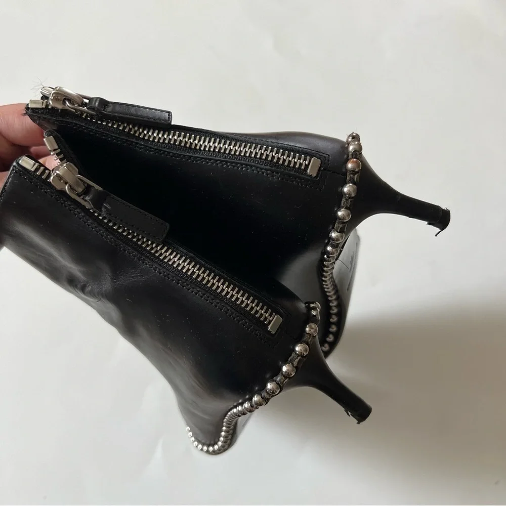 Alexander Wang Eri Studded Leather Ankle Boots In Black